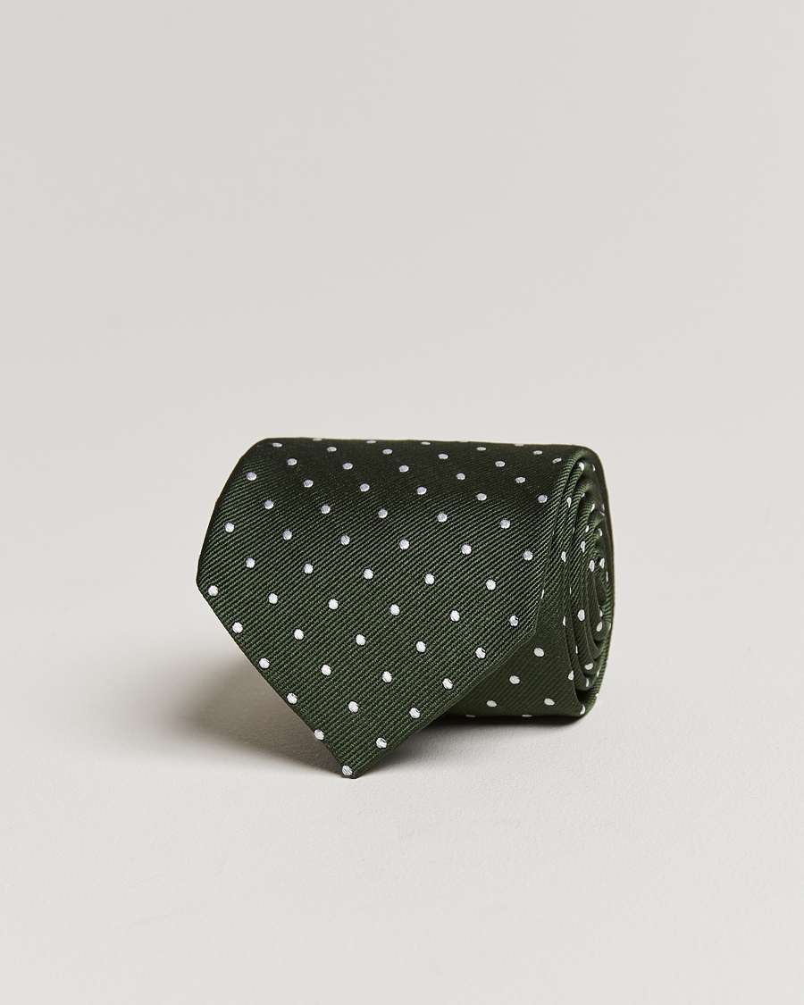 Amanda Christensen Dot Classic Tie 8 cm Green/White – Grün