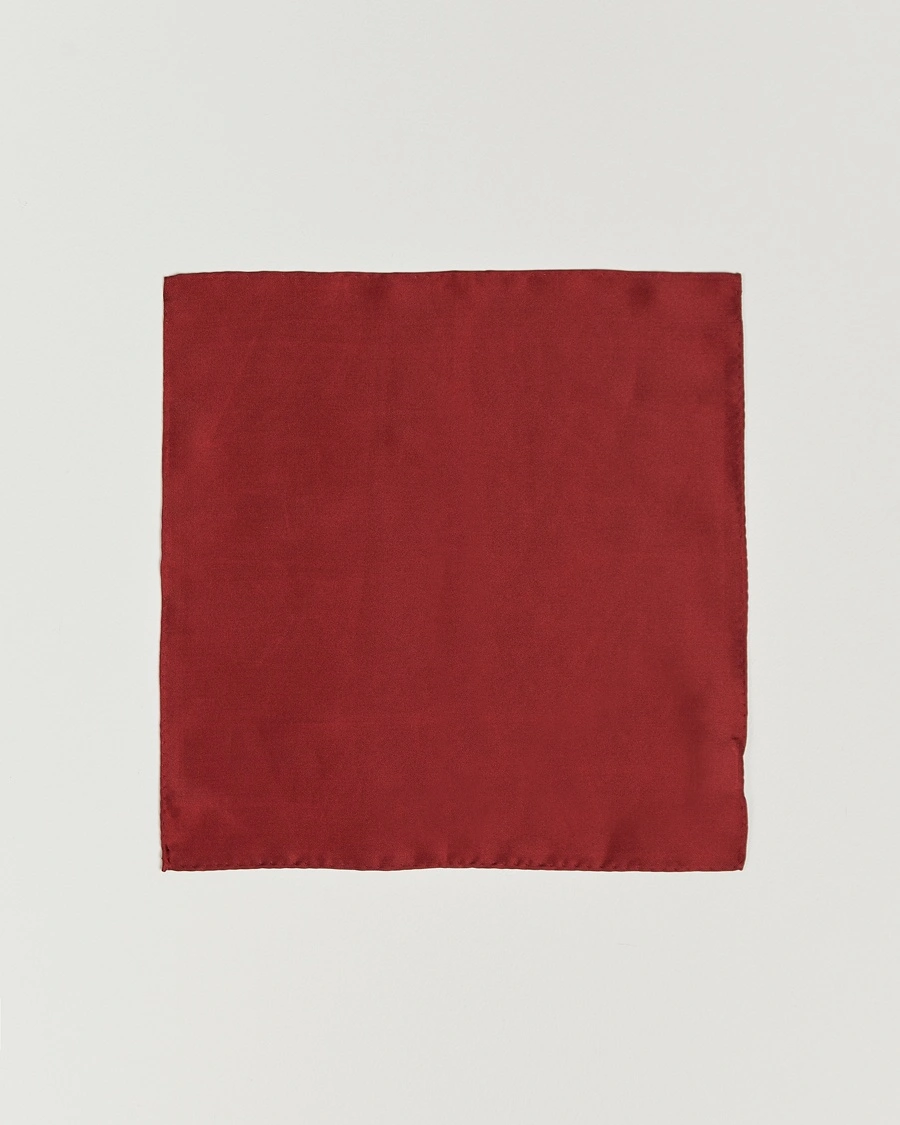 Amanda Christensen Handkercheif Silk Wine Red – Rot