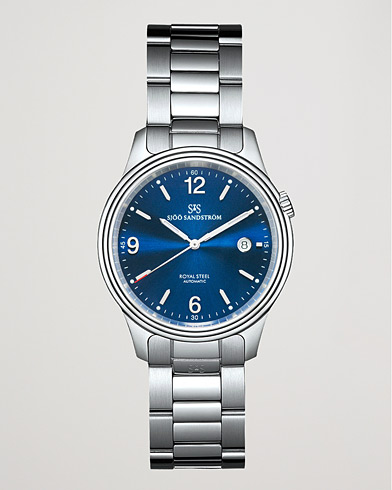 Herren | Uhren | Sjöö Sandström | Royal Steel Classic 41mm Blue and Steel