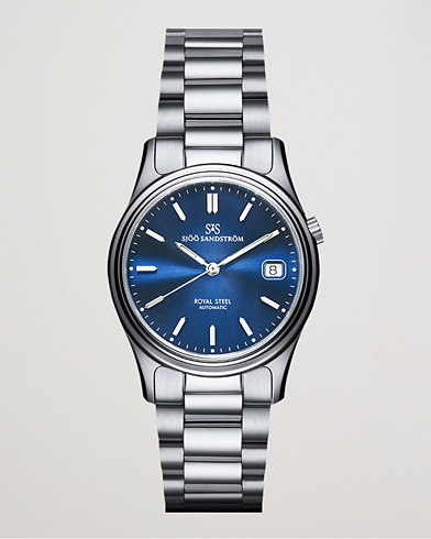 Herren | Uhren | Sjöö Sandström | Royal Steel Classic 36mm Blue and Steel
