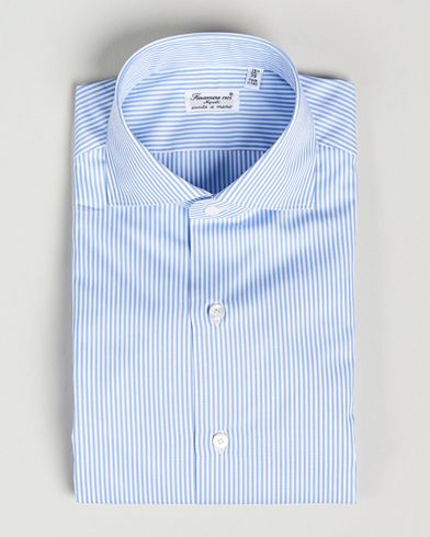 Herren | Businesshemden | Finamore Napoli | Milano Slim Fit Classic Shirt Blue
