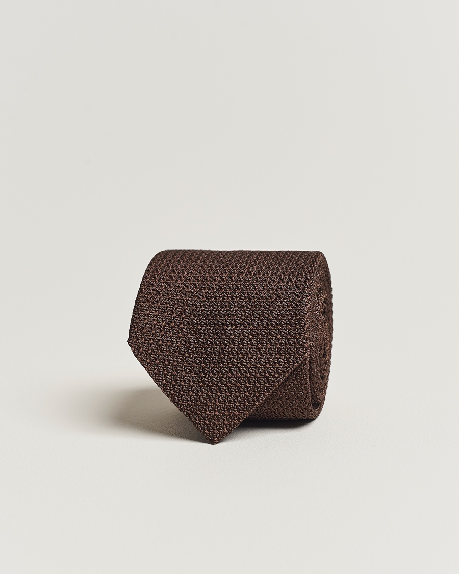 Amanda Christensen Silk Grenadine 8 cm Tie Brown – Braun