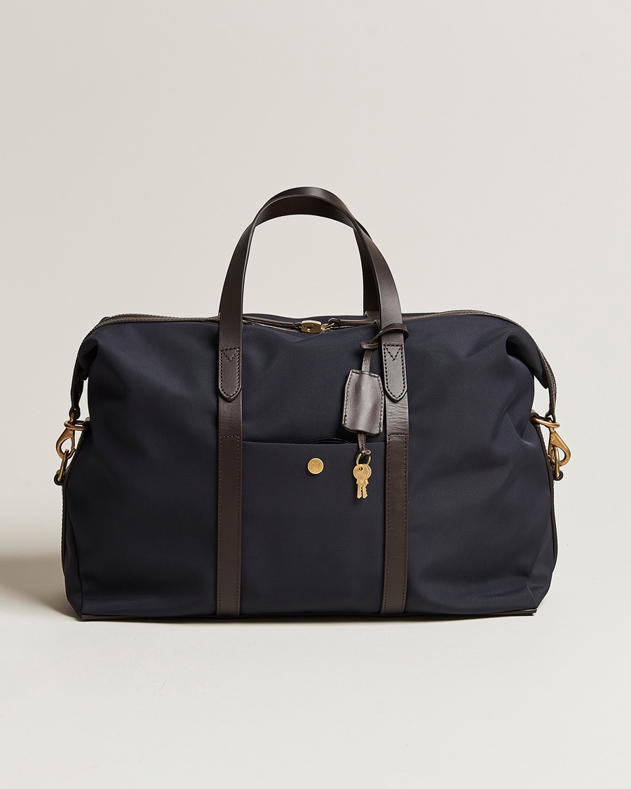 Mismo M/S Avail 48h Nylon Weekendbag Navy/Dark Brown – Blau