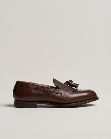 Herren | Handgefertigte Schuhe | Crockett & Jones | Cavendish 2 City Sole Dark Brown Grain