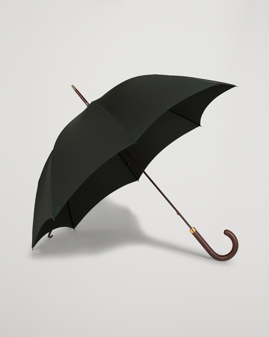 Fox Umbrellas Polished Hardwood Umbrella Racing Green – Grün