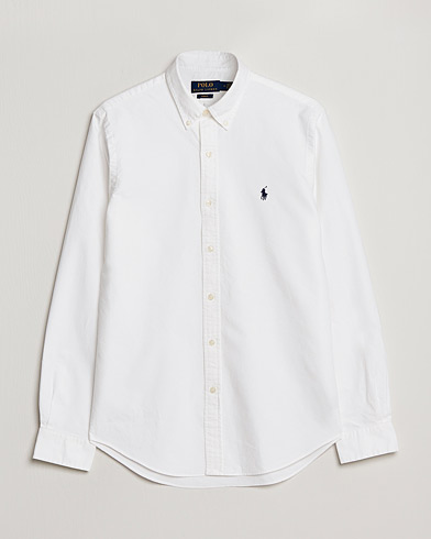 Herren | Oxfordhemden | Polo Ralph Lauren | Slim Fit Garment Dyed Oxford Shirt White