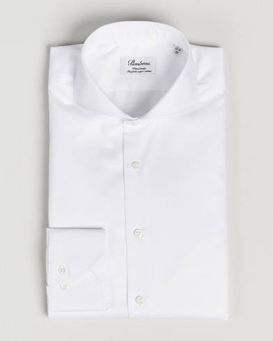 Herren |  | Stenströms | Fitted Body Extreme Cut Away Shirt White