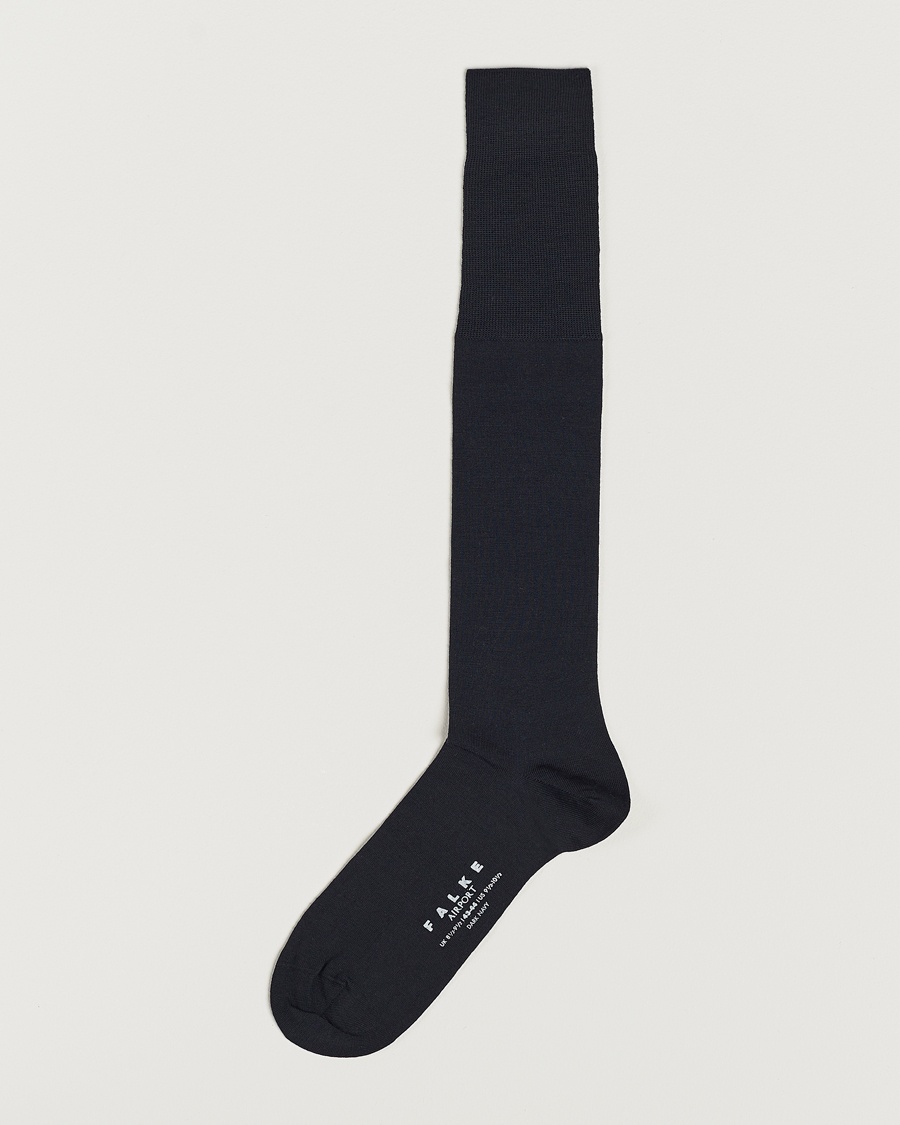 Falke Airport Knee Socks Dark Navy – Blau