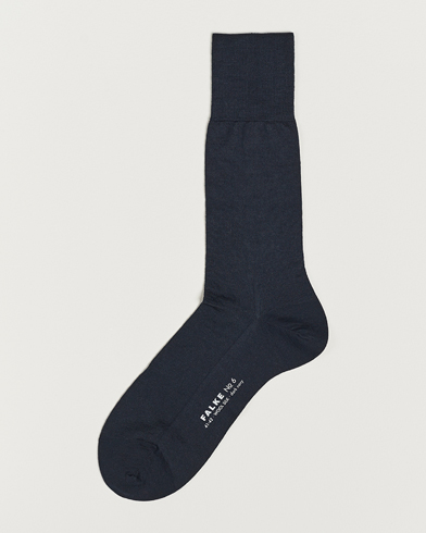 Herren | Socken aus Merinowolle | Falke | No. 6 Finest Merino & Silk Socks Dark Navy
