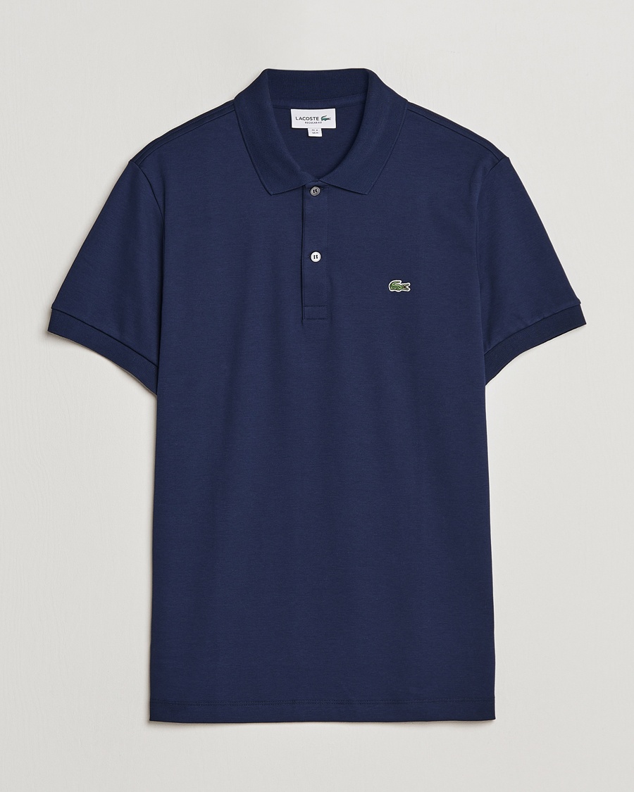 Lacoste Pima Interlock Piké Navy – Blau