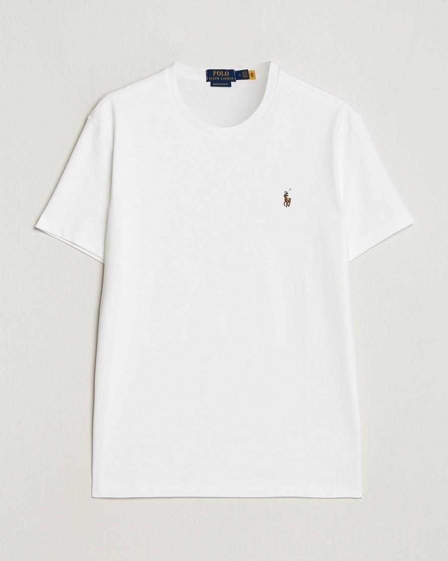 Polo Ralph Lauren Luxury Pima Cotton Crew Neck T-Shirt White – Weiß