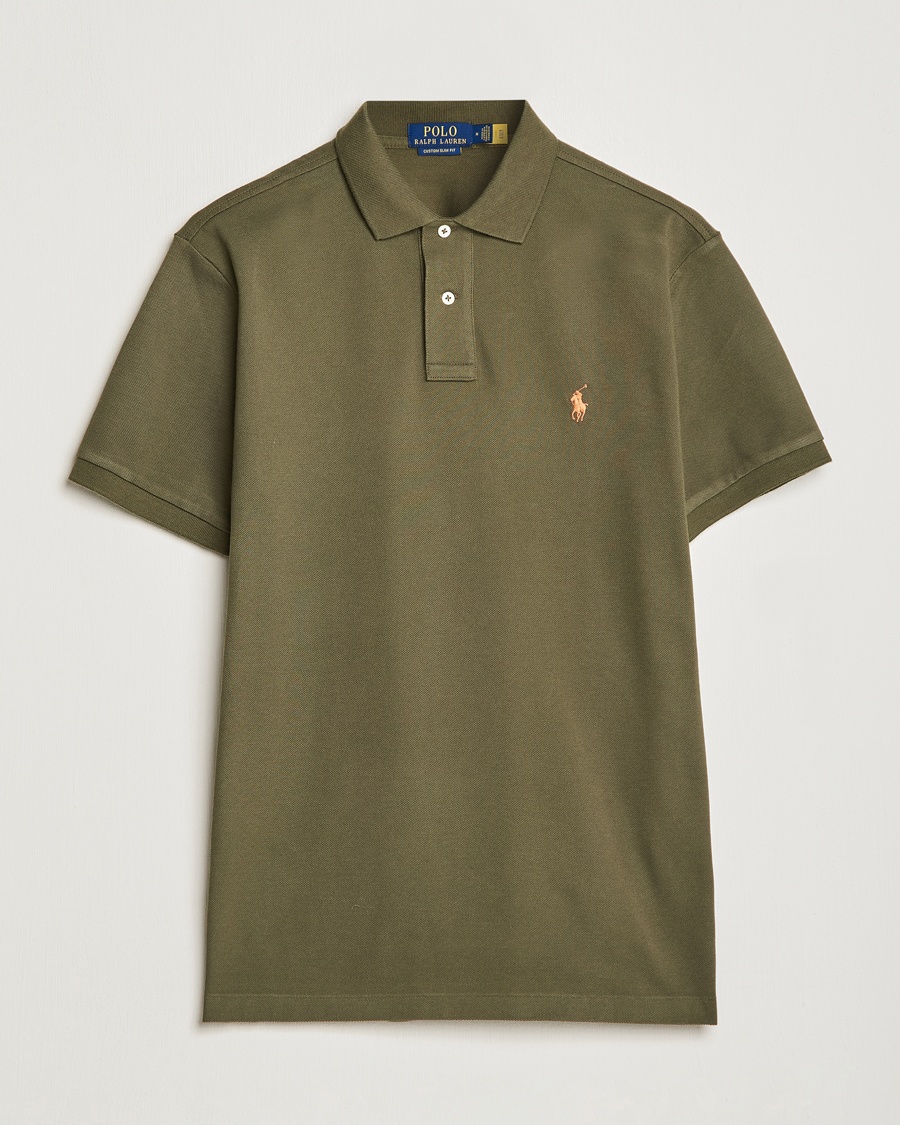 Polo Ralph Lauren Custom Slim Fit Polo Canopy Olive – Grün