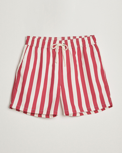 Herren | Badeshorts mit Schnürung | Ripa Ripa | Paraggi Striped Swimshorts Red/White
