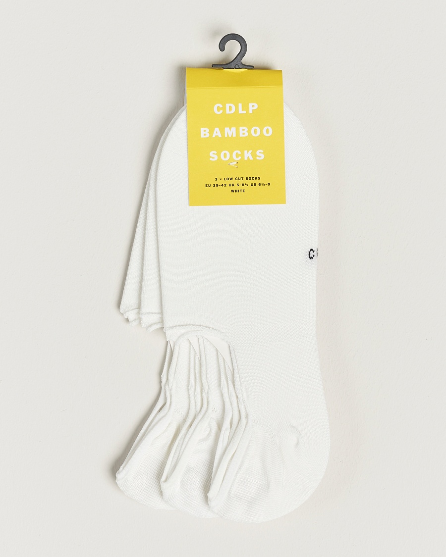 CDLP 3-Pack No Show Socks White – Weiß