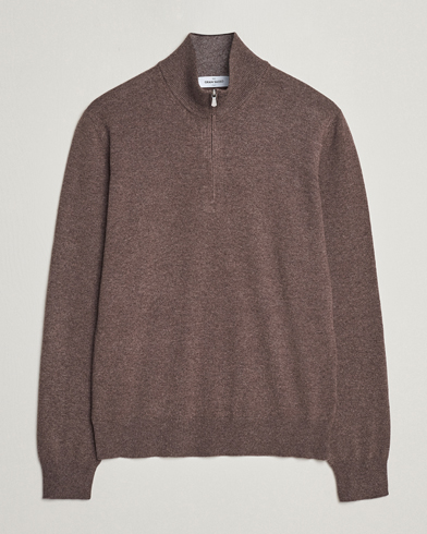 Herren |  | Gran Sasso | Wool/Cashmere Half Zip Brown