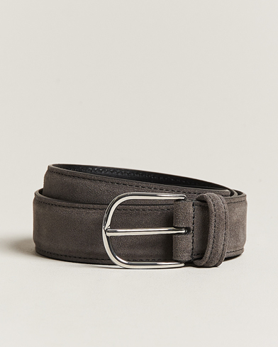 Herren | Gürtel | Anderson's | Suede 3,5 cm Belt Grey