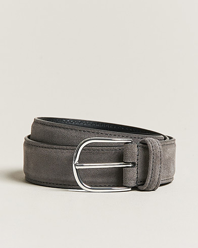 Anderson's Suede 3,5 cm Belt Grey – Grau