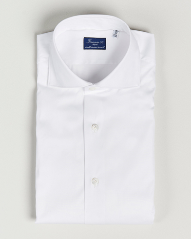 Herren |  | Finamore Napoli | Milano Slim Fit Stretch Shirt White