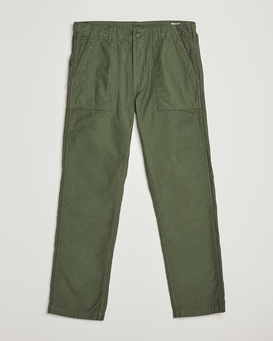 orSlow Slim Fit Original Sateen Fatigue Pants Green – Grün