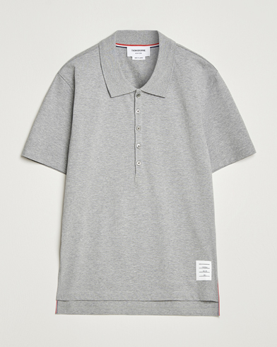 Thom Browne Relaxed Fit Polo Light Grey – Grau