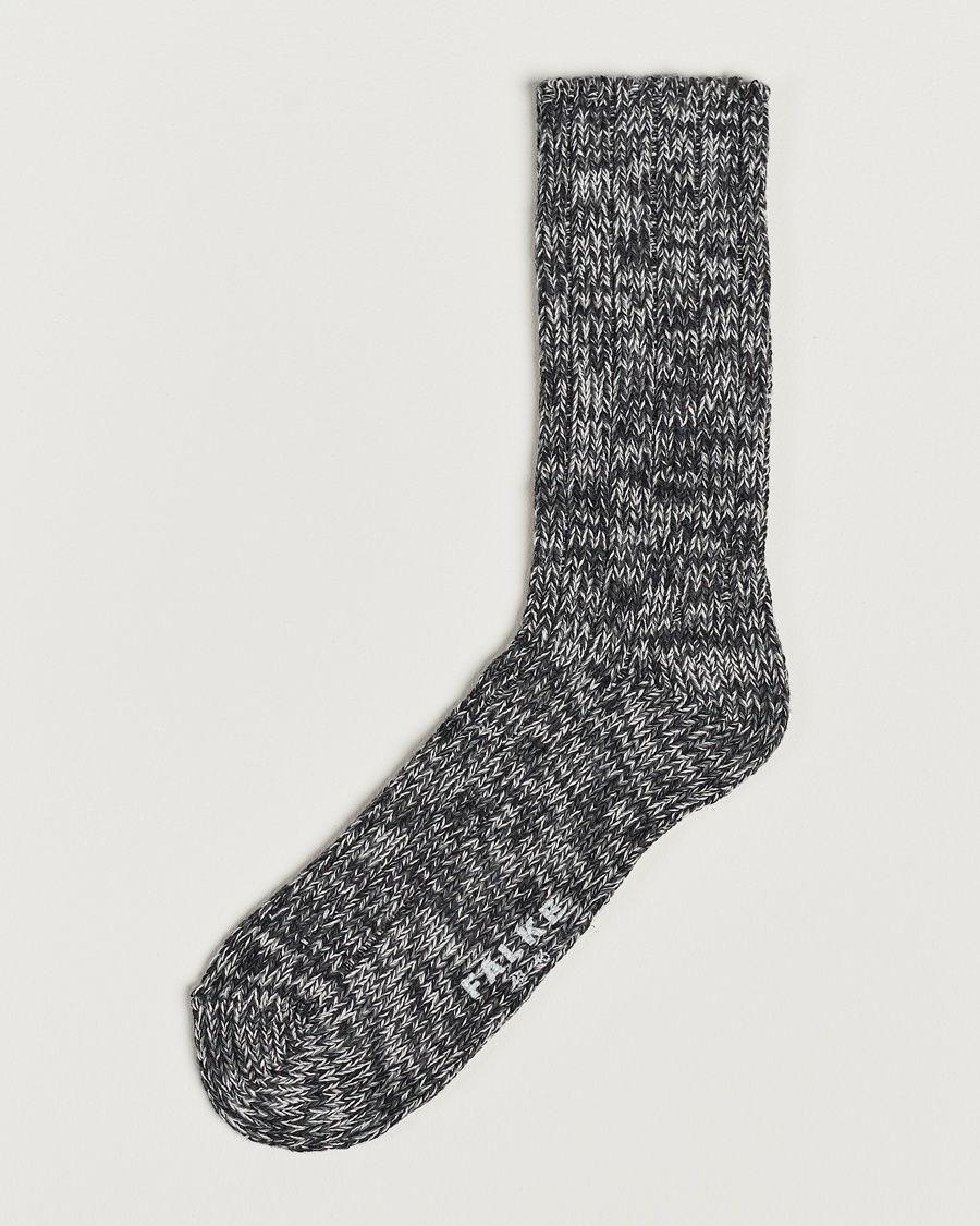Falke Brooklyn Cotton Sock Black – Grau