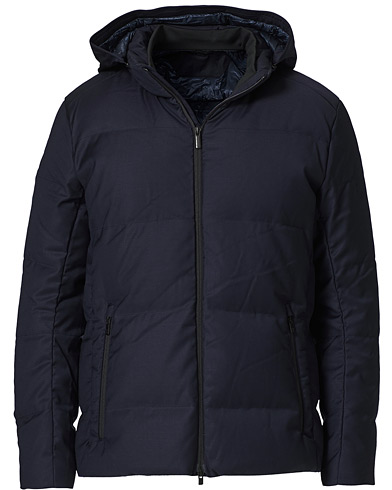 Herren | Minimalistische Jacken | UBR | Oxygen Down Savile Jacket Dark Navy Wool