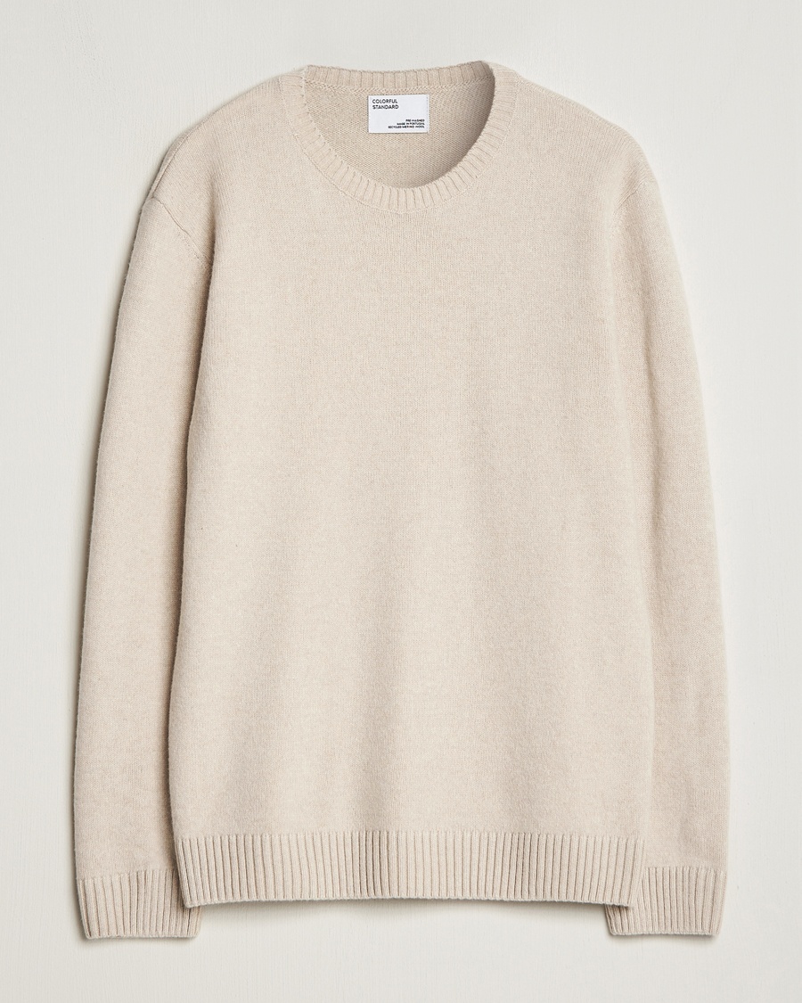 Colorful Standard Classic Merino Wool Crew Neck Ivory White – Beige
