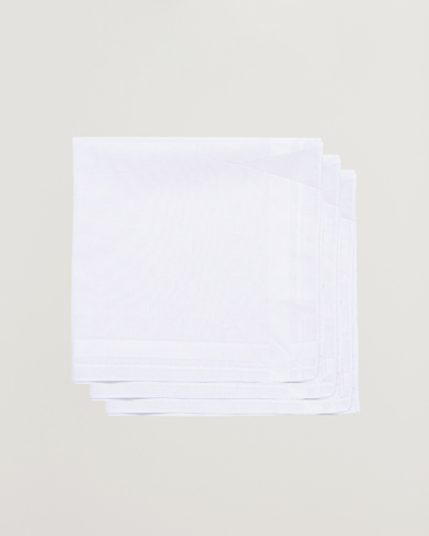 Herren | The Classics of Tomorrow | Amanda Christensen | 3-Pack Cotton Pocket Square White