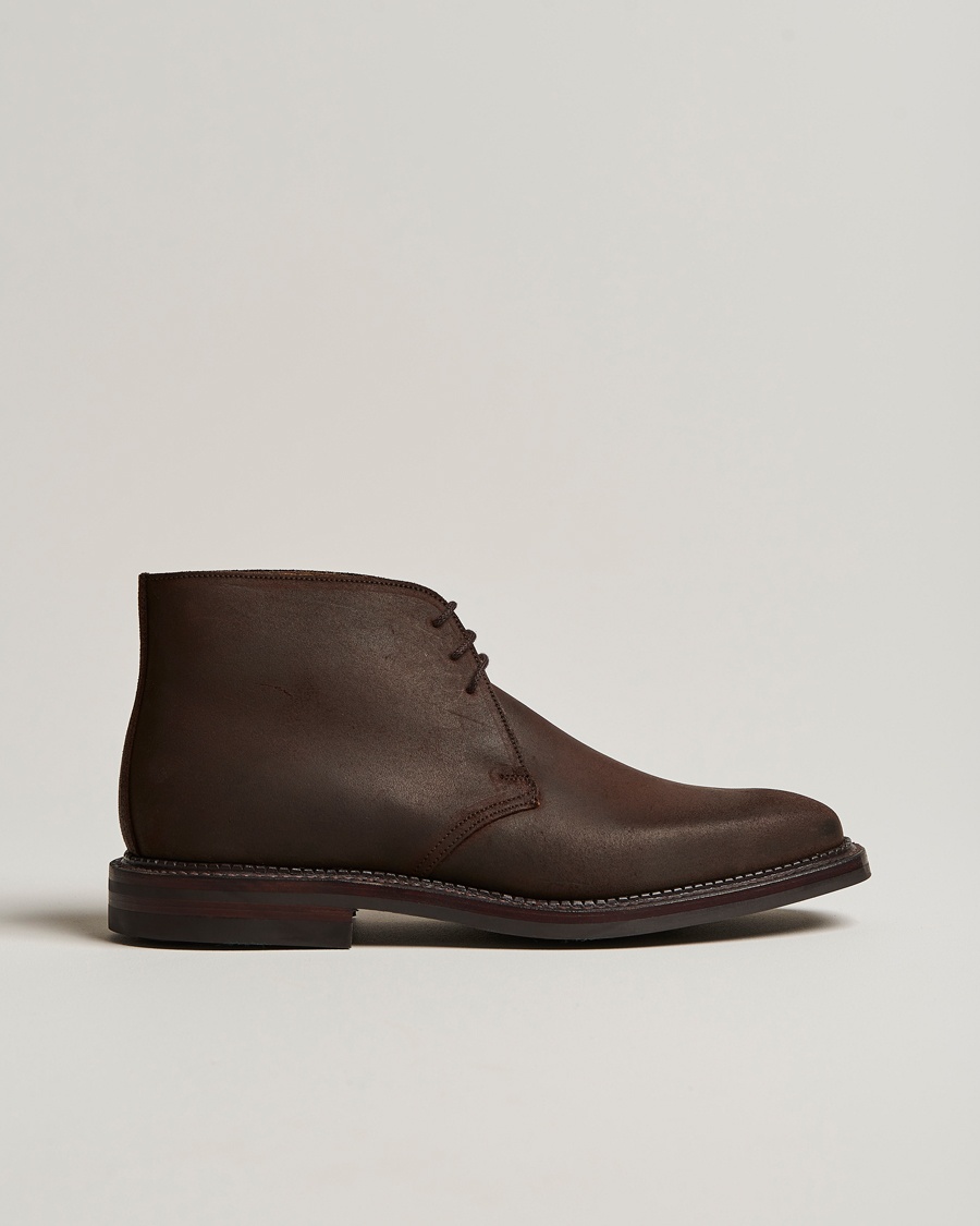 Crockett & Jones Molton Chukka Dk Brown Rough-Out Suede – Braun