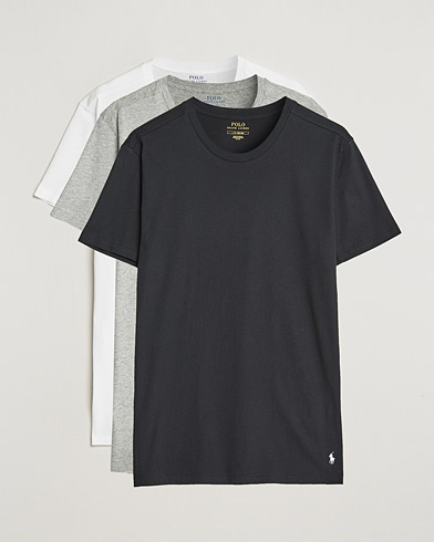 Herren | T-Shirts | Polo Ralph Lauren | 3-Pack Crew Neck Tee White/Black/Andover Heather