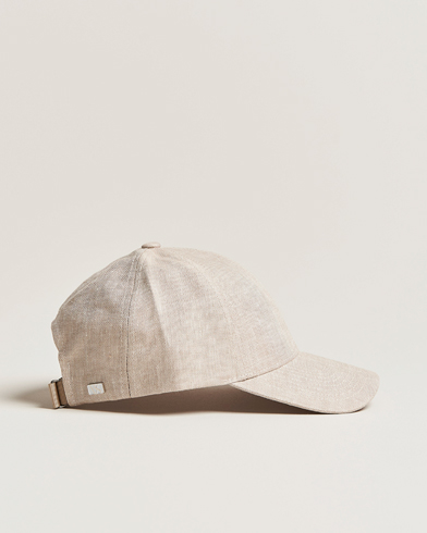 Herren | Caps | Varsity Headwear | Linen Baseball Cap Hampton Beige