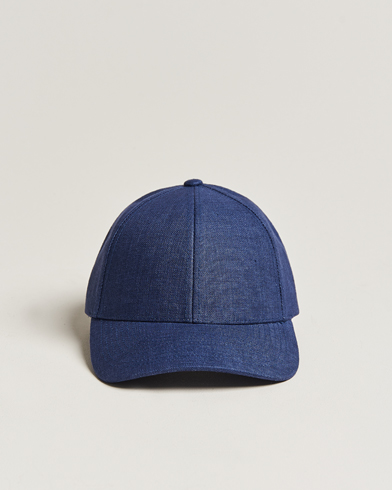 Herren |  | Varsity Headwear | Linen Baseball Cap Oxford Blue