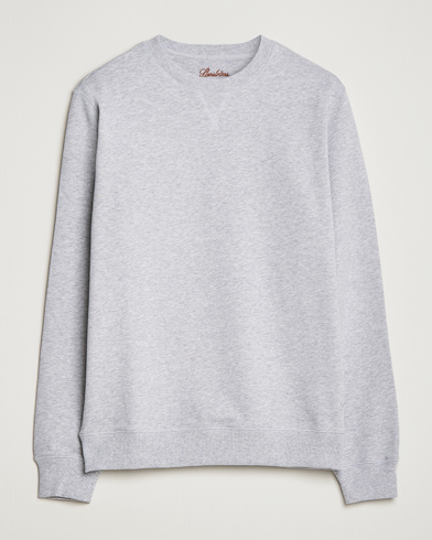 Herren | Graue Sweatshirts | Stenströms | Cotton Collage Crew Neck Grey Melange