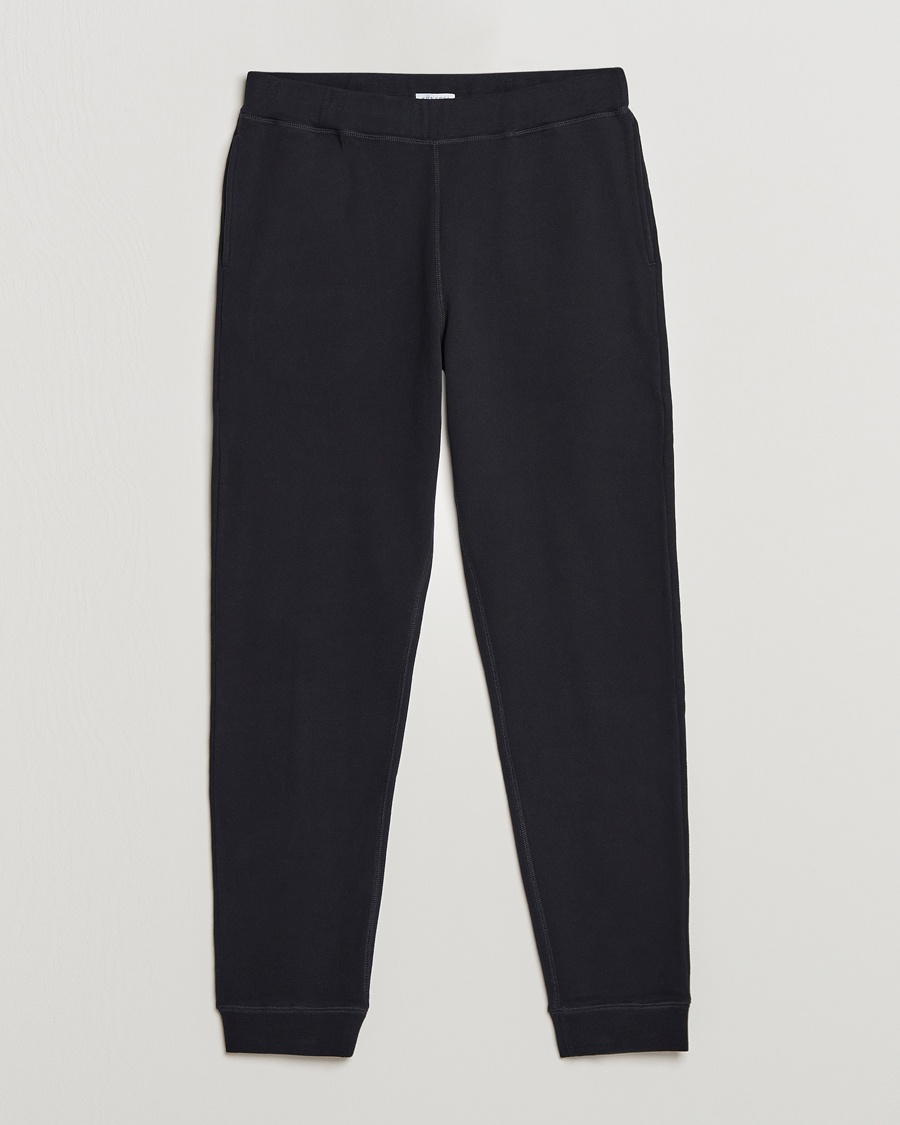 Sunspel Cotton Loopback Track Pants Black – Schwarz