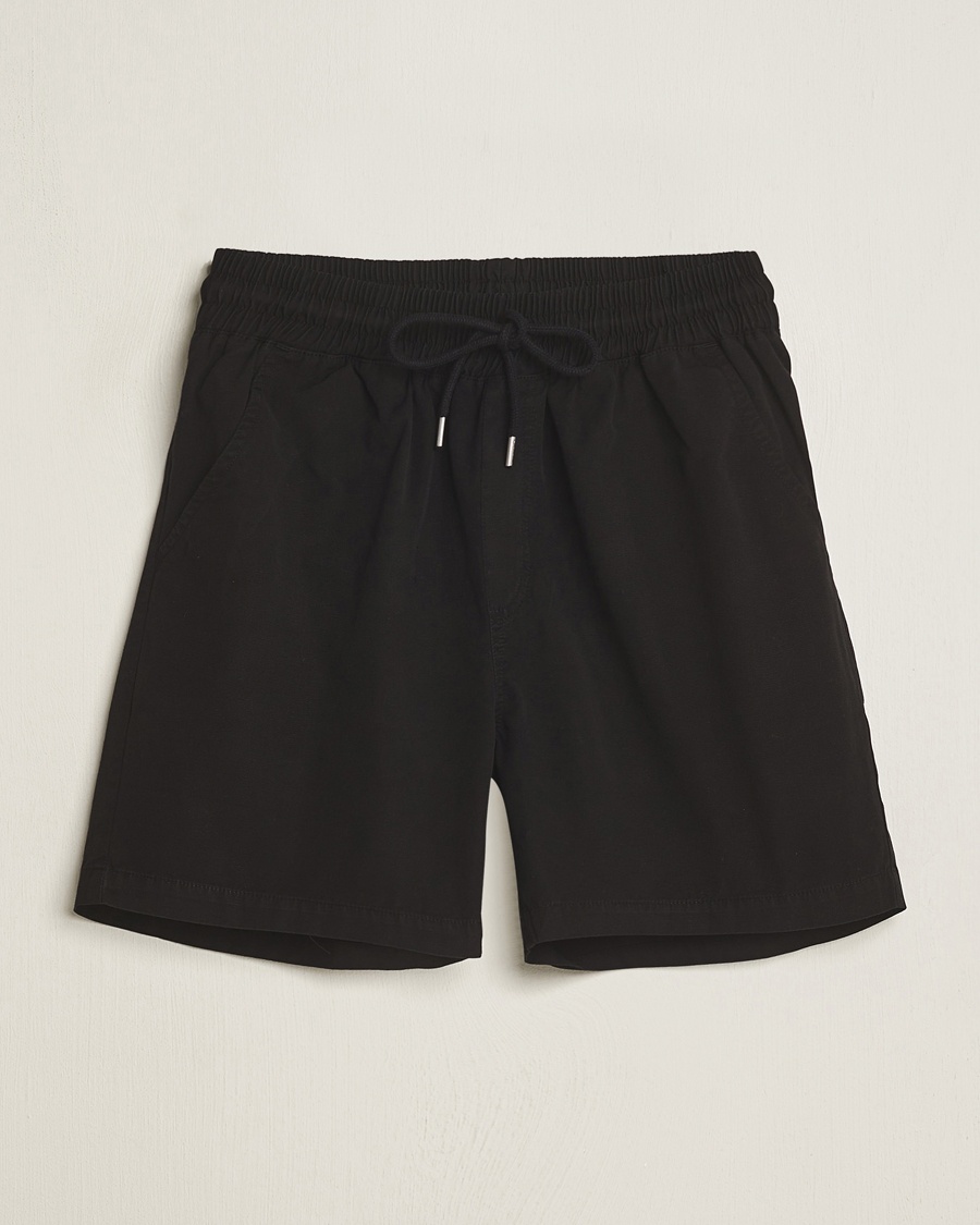 Colorful Standard Classic Organic Twill Drawstring Shorts Deep Black – Schwarz