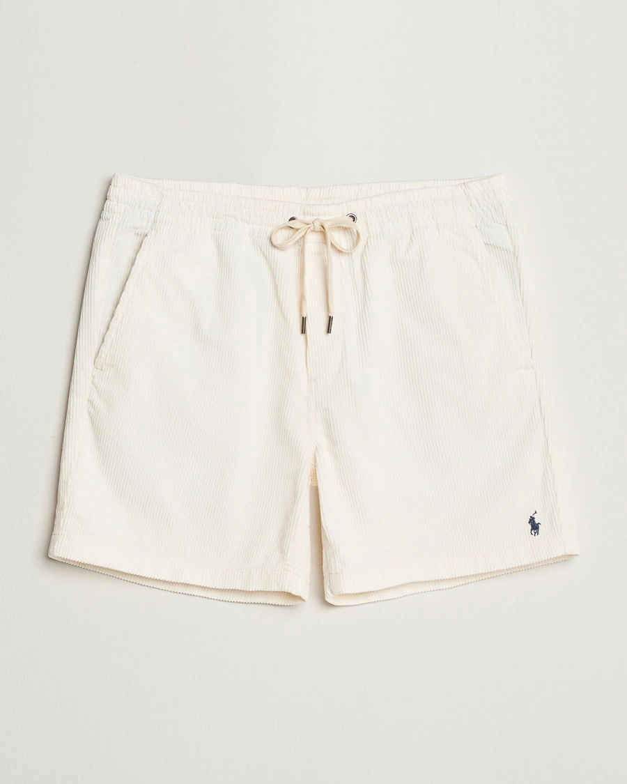 Polo Ralph Lauren Prepster Corduroy Drawstring Shorts Warm White – Weiß