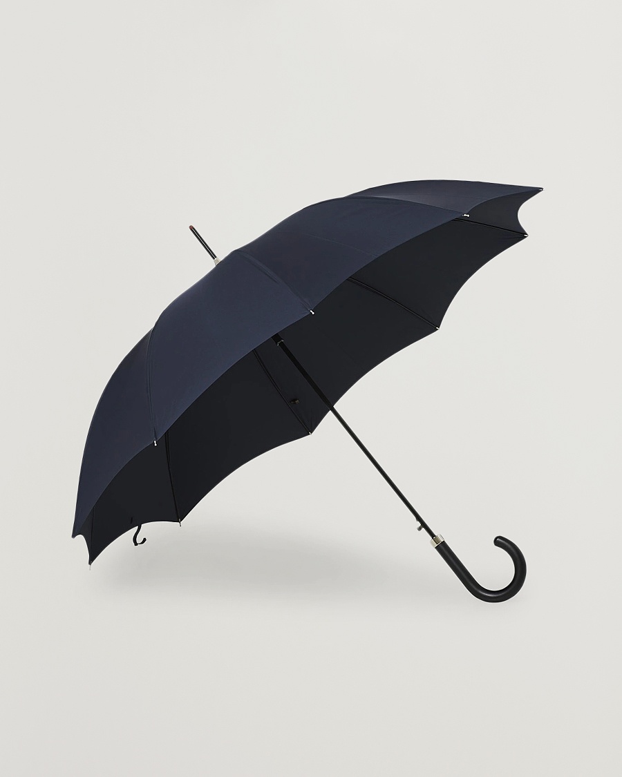 Fox Umbrellas Hardwood Automatic Umbrella Navy – Blau