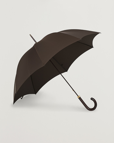 Herren | Stylisch im Regen | Fox Umbrellas | Polished Hardwood Umbrella Brown