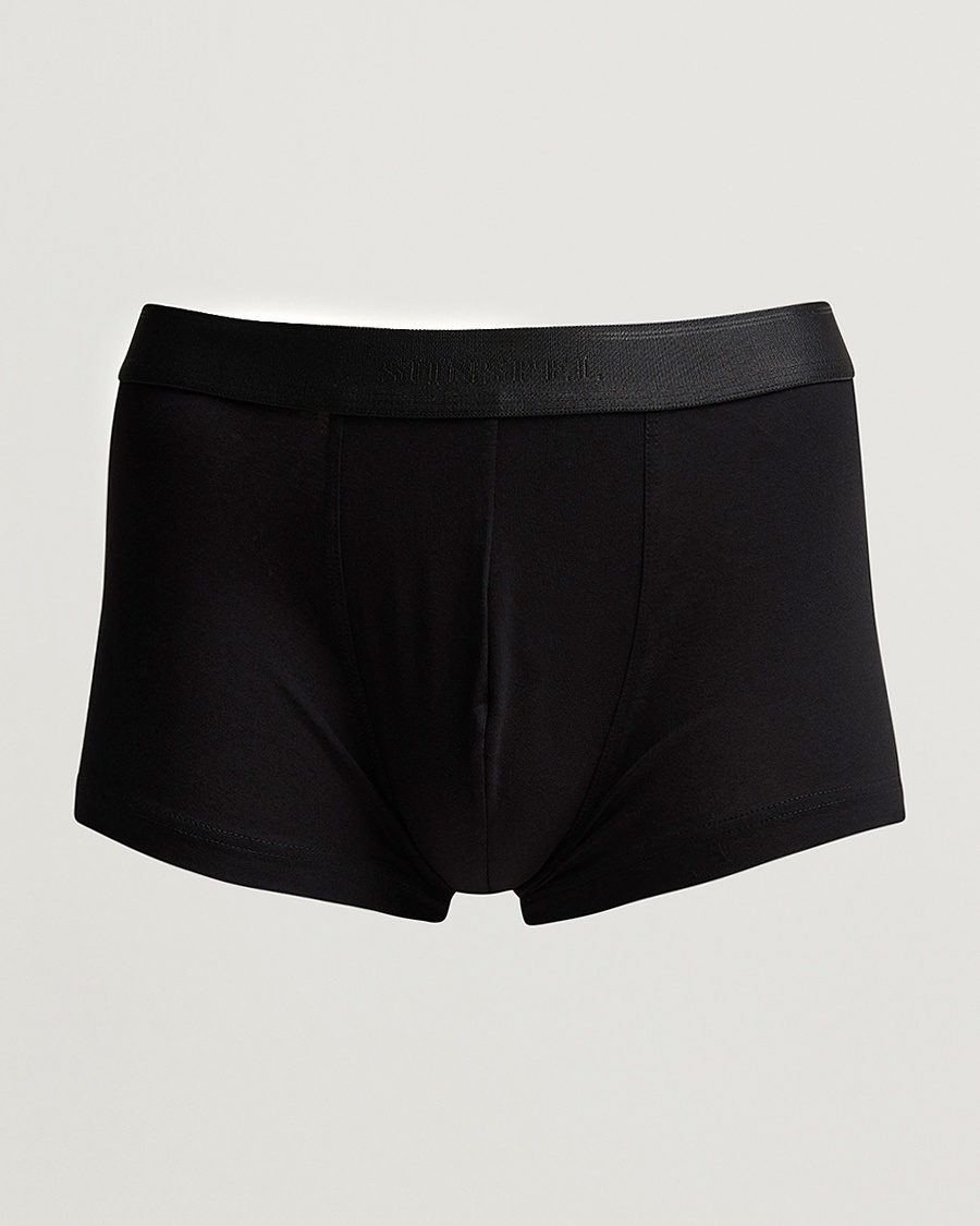 Sunspel Cotton Stretch Trunk Black – Schwarz