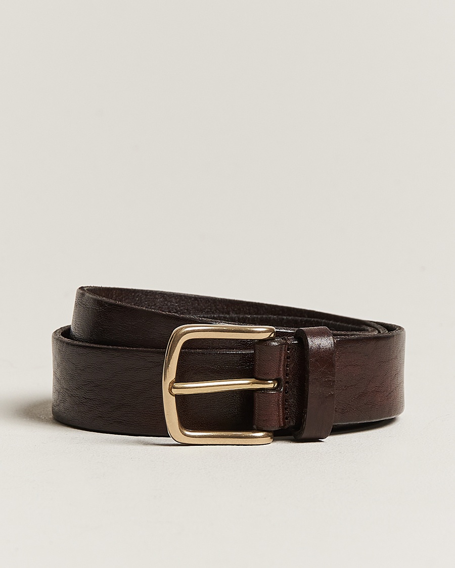 Anderson's Leather Belt 3 cm Dark Brown – Braun