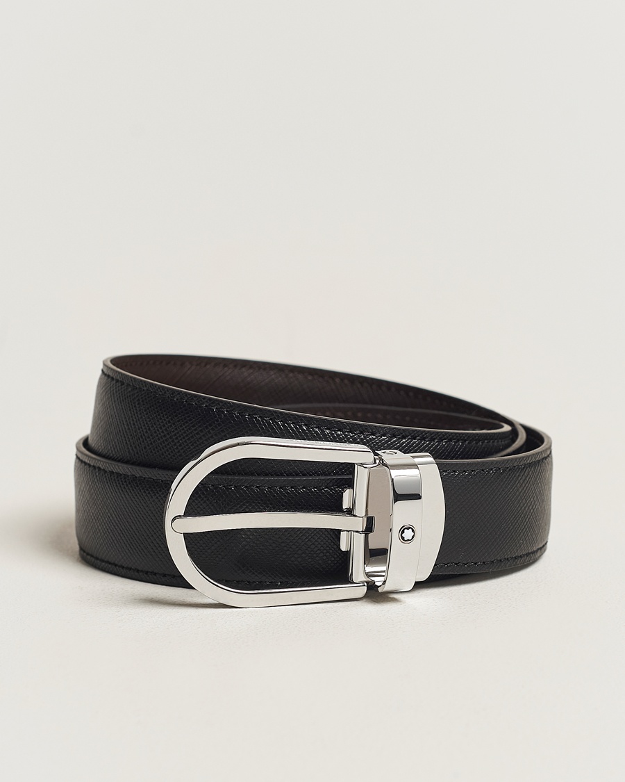 Montblanc Reversible Saffiano Leather 30mm Belt Black/Brown – Braun