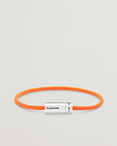 Herren | LE GRAMME | LE GRAMME | Nato Cable Bracelet Orange/Sterling Silver 7g