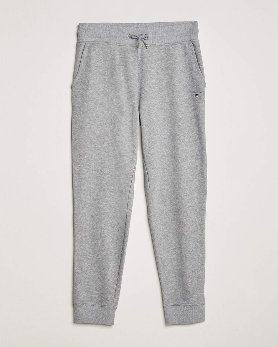 GANT Original Sweatpants Grey Melange – Grau