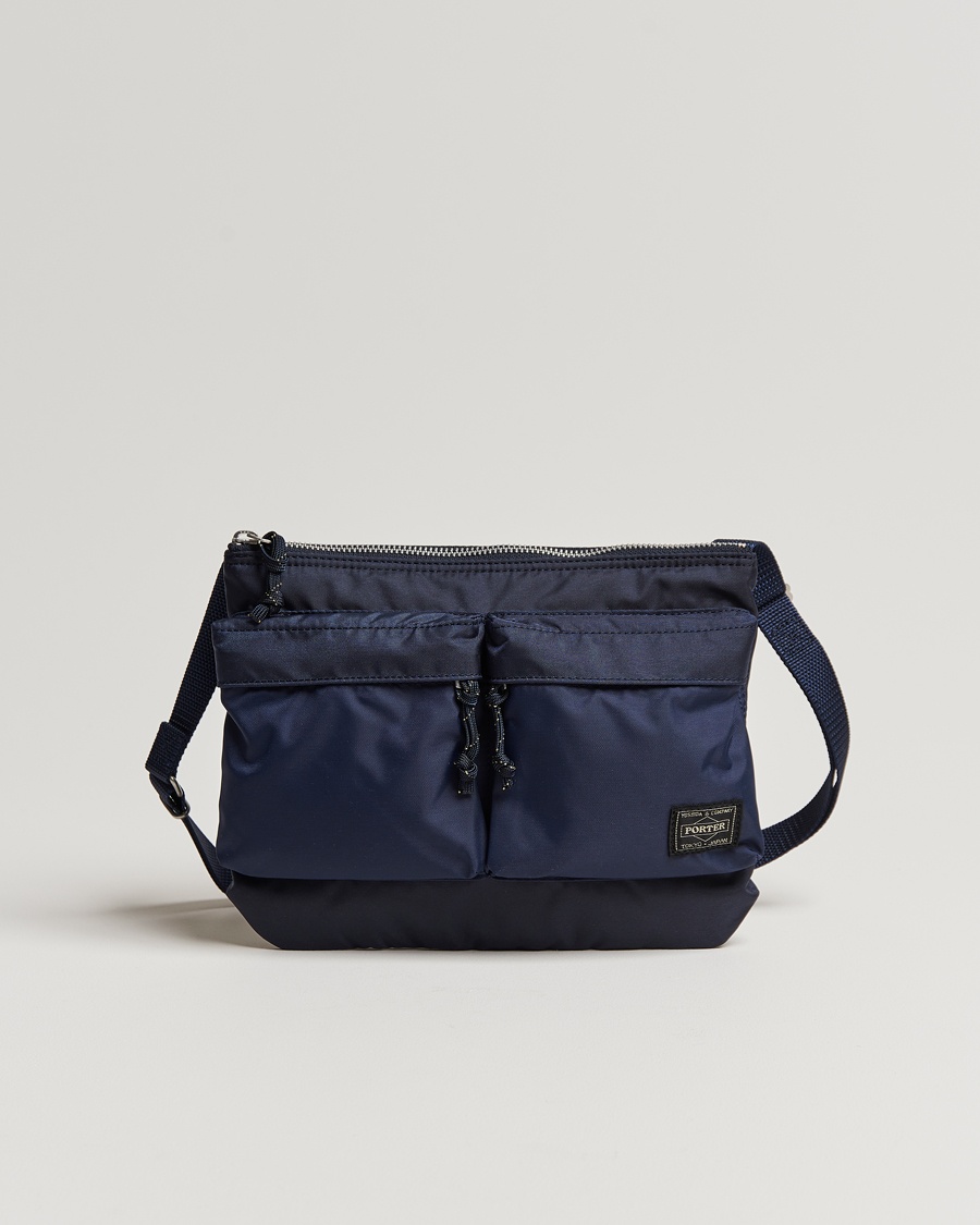Porter-Yoshida & Co. Force Small Shoulder Bag Navy Blue – Blau