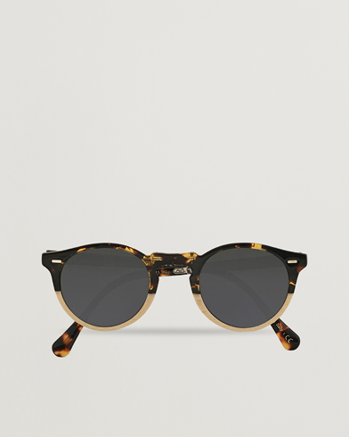 Herren | Runde Sonnenbrillen | Oliver Peoples | Gregory Peck 1962 Folding Sunglasses Brown/Honey
