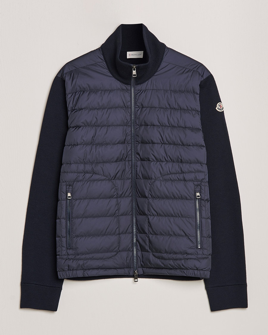 Moncler Hybrid Zip Cardigan Navy – Blau