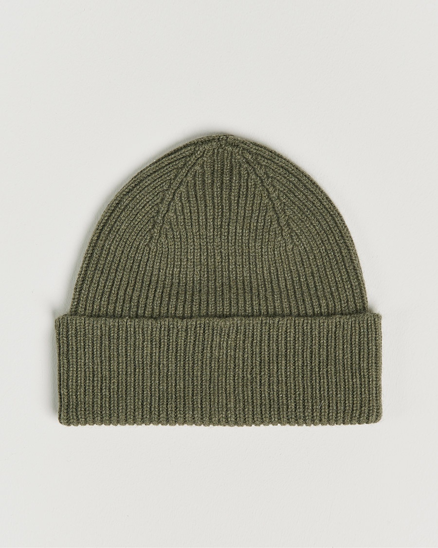 Le Bonnet Lambswool/Caregora Beanie Croco – Grün