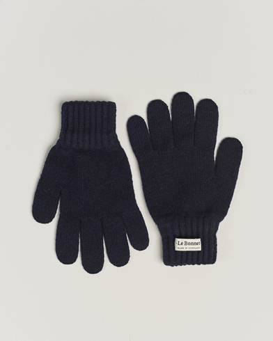 Herren | Wärmende Accessoires | Le Bonnet | Merino Wool Gloves Midnight