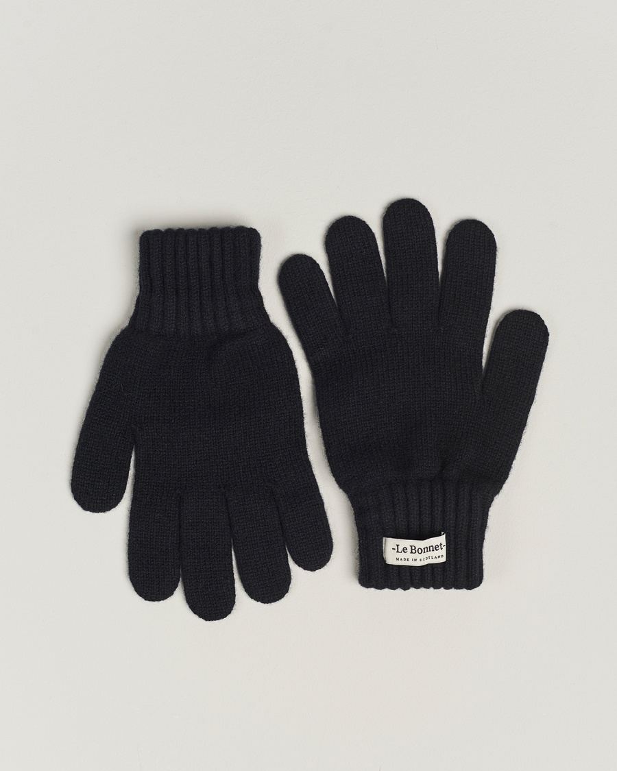 Le Bonnet Merino Wool Gloves Onyx – Schwarz