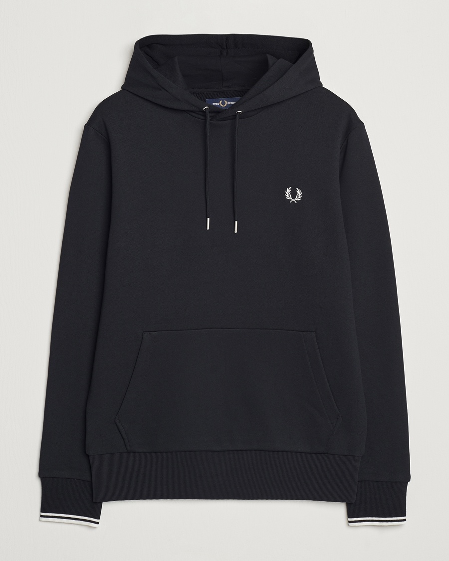 Fred Perry Tipped Hoodie Black – Schwarz